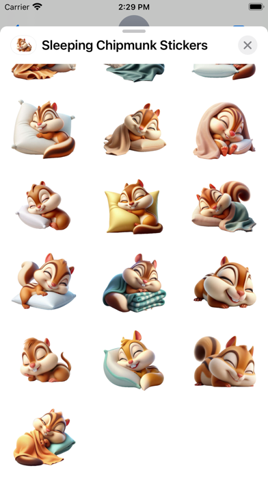 Screenshot #3 pour Sleeping Chipmunk Stickers