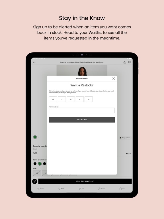 Lulus iPad screenshot 4 - Shopping app