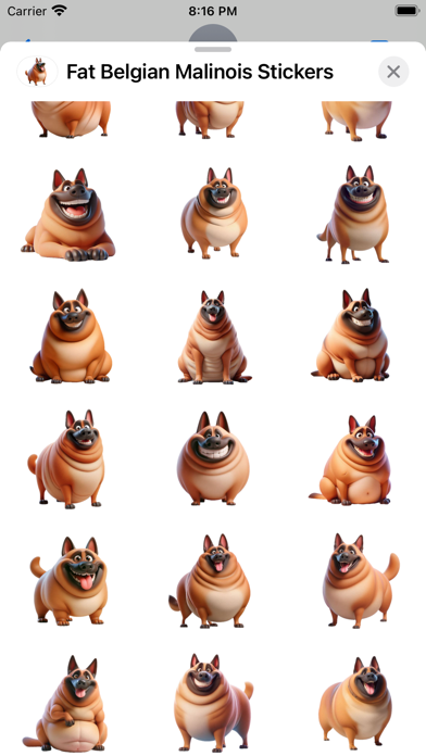 Screenshot #2 pour Fat Belgian Malinois Stickers