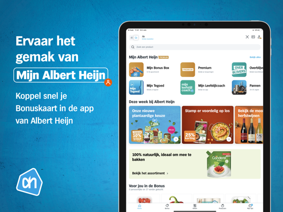 Albert Heijn supermarkt iPad app afbeelding 1