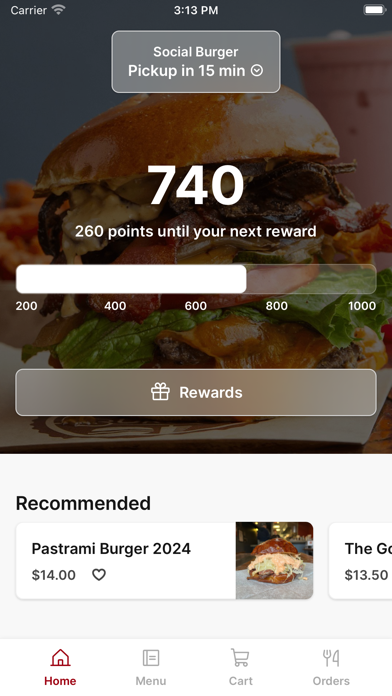 Social Burger To Go iPhone screenshot 1 - Food & Drink app