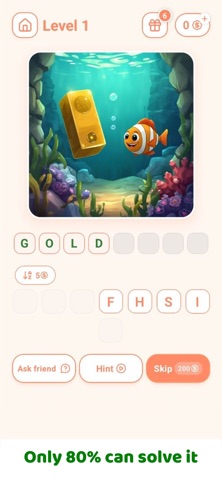 Pictoword: Word Puzzle Game iPhone screenshot