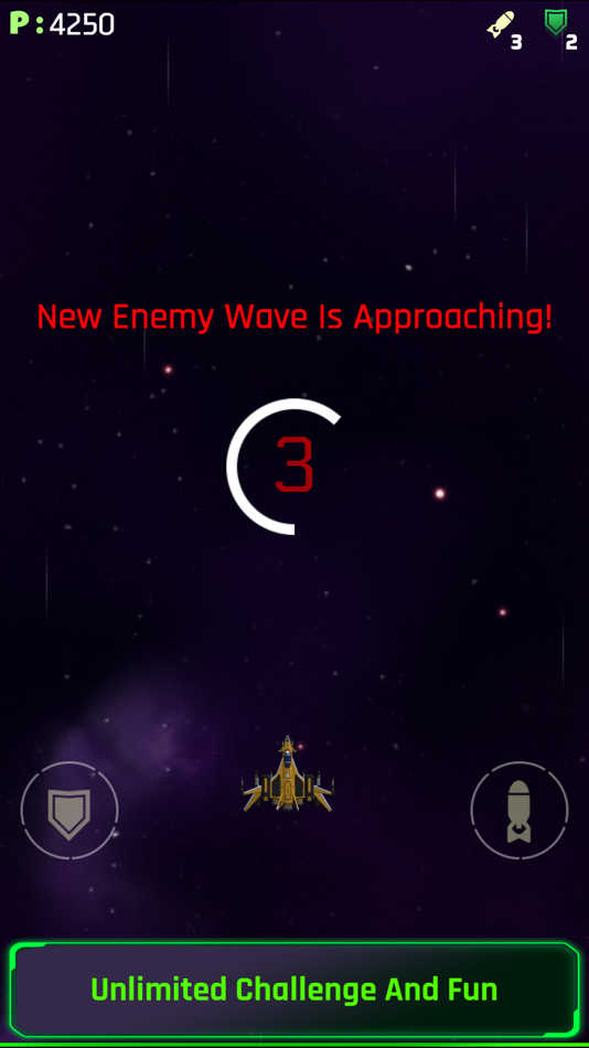 #4. Space Shooter Game - Offline (iOS) 由: Sumeyye Gumus Uzun