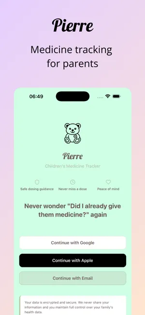 Pierre - medicine tracker screenshot 1