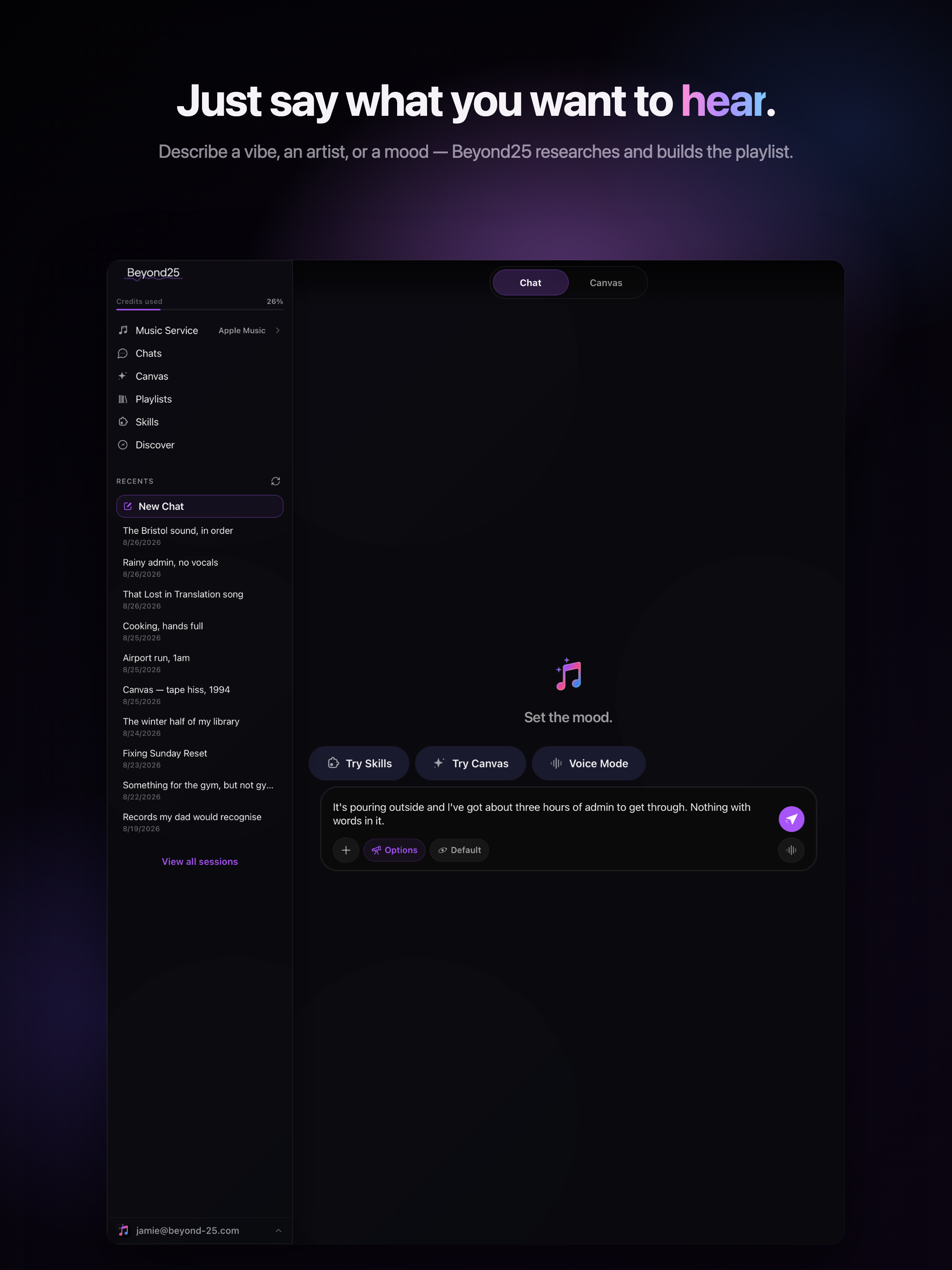 Beyond25: AI Playlist Maker screenshot 10