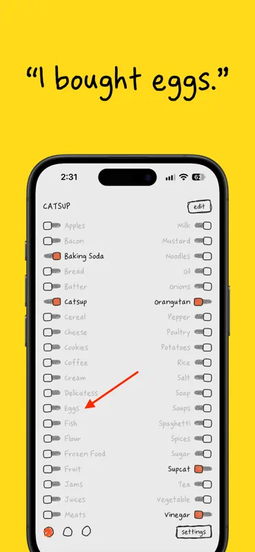Catsup: Grocery List screenshot 2 of 3