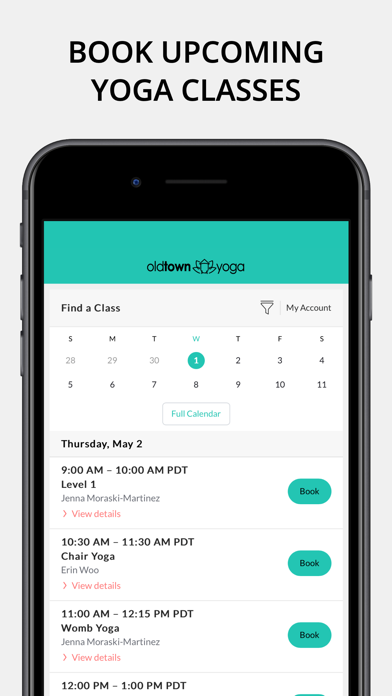 Old Town Yoga App Screenshot