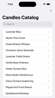 candle shop items catalog iphone screenshot 1