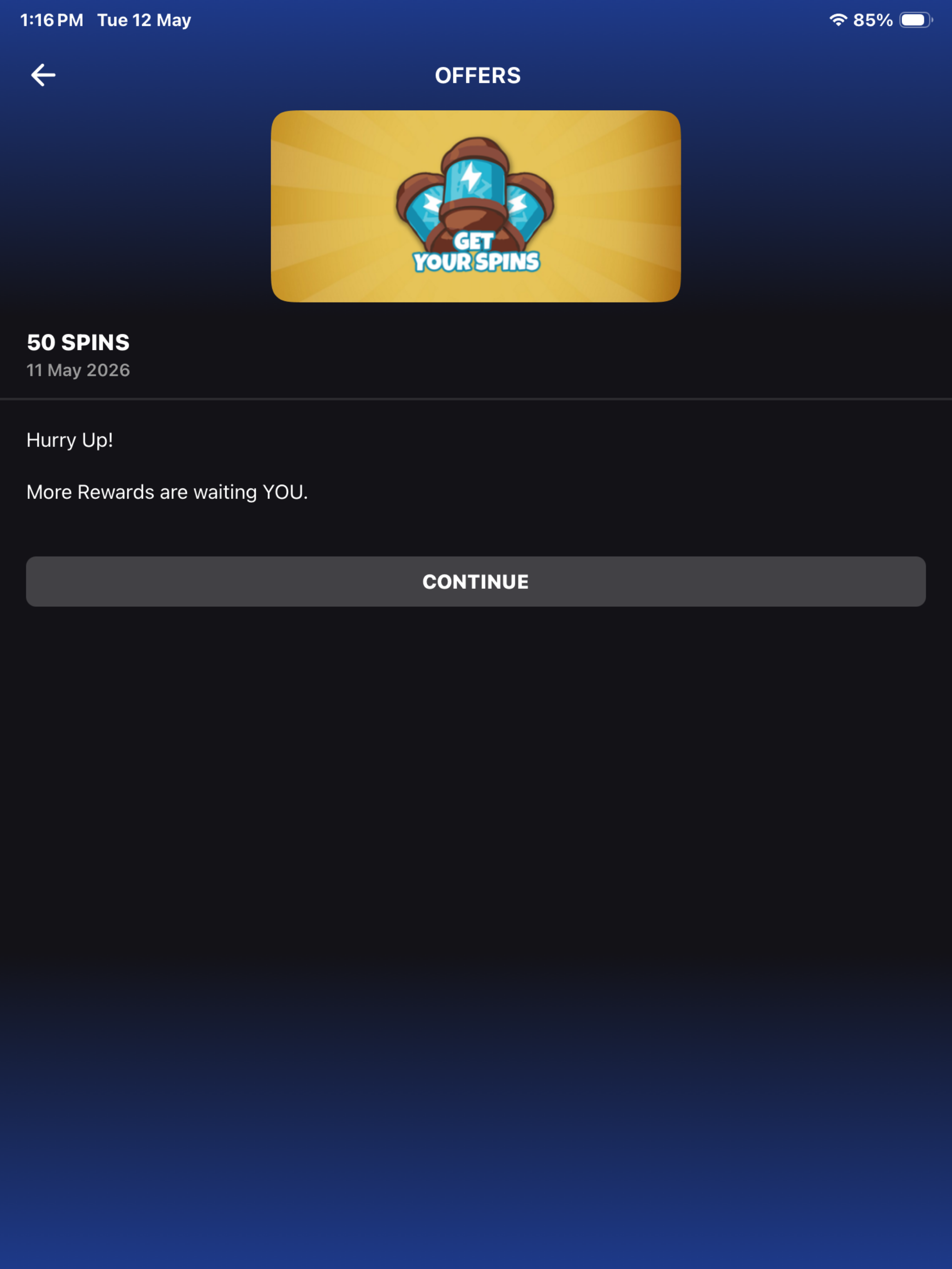 Spin rewards by S&CM