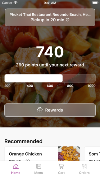 Phuket Thai Restaurant To Go iPhone screenshot 1 - Food & Drink app