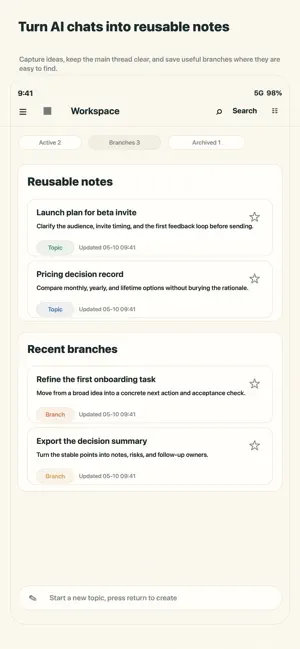 TopicFlow: AI Notes screenshot 1