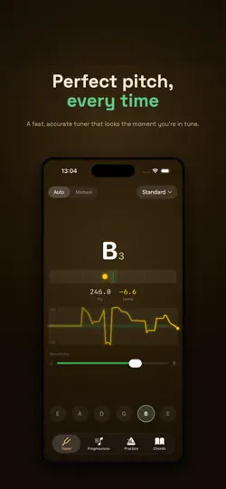 Captura de pantalla de Guitaner: Tuner & Chords en iPhone 1