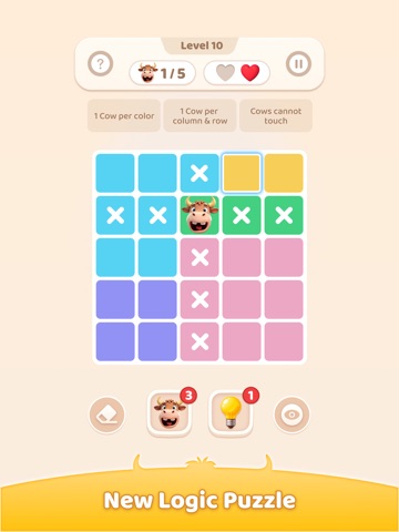 Cowdoku: Logic Puzzle iPad screenshot