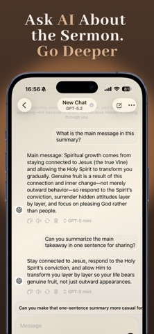 SermonFlow：AI Bible Note Taker iPhone screenshot
