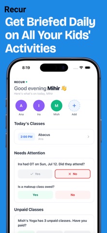 Recur: Kids Classes, Handled Screenshot 1 of 5