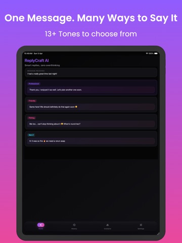 ReplyCraft -AI Reply Assistant iPad screenshot