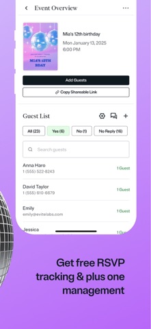 Evite: Party Invitation Maker iPhone screenshot