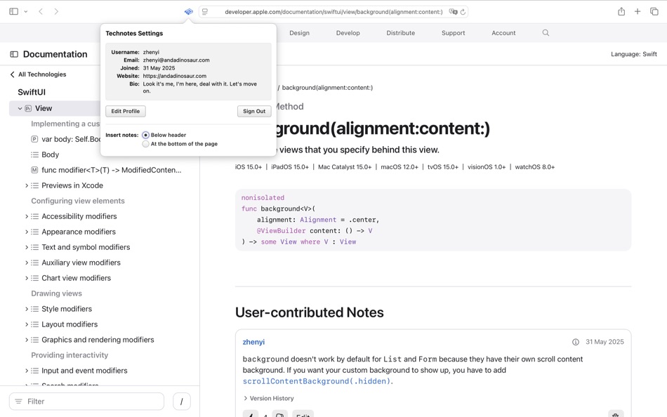 #3. Technotes: Community Notes (macOS) 게시자: And a Dinosaur