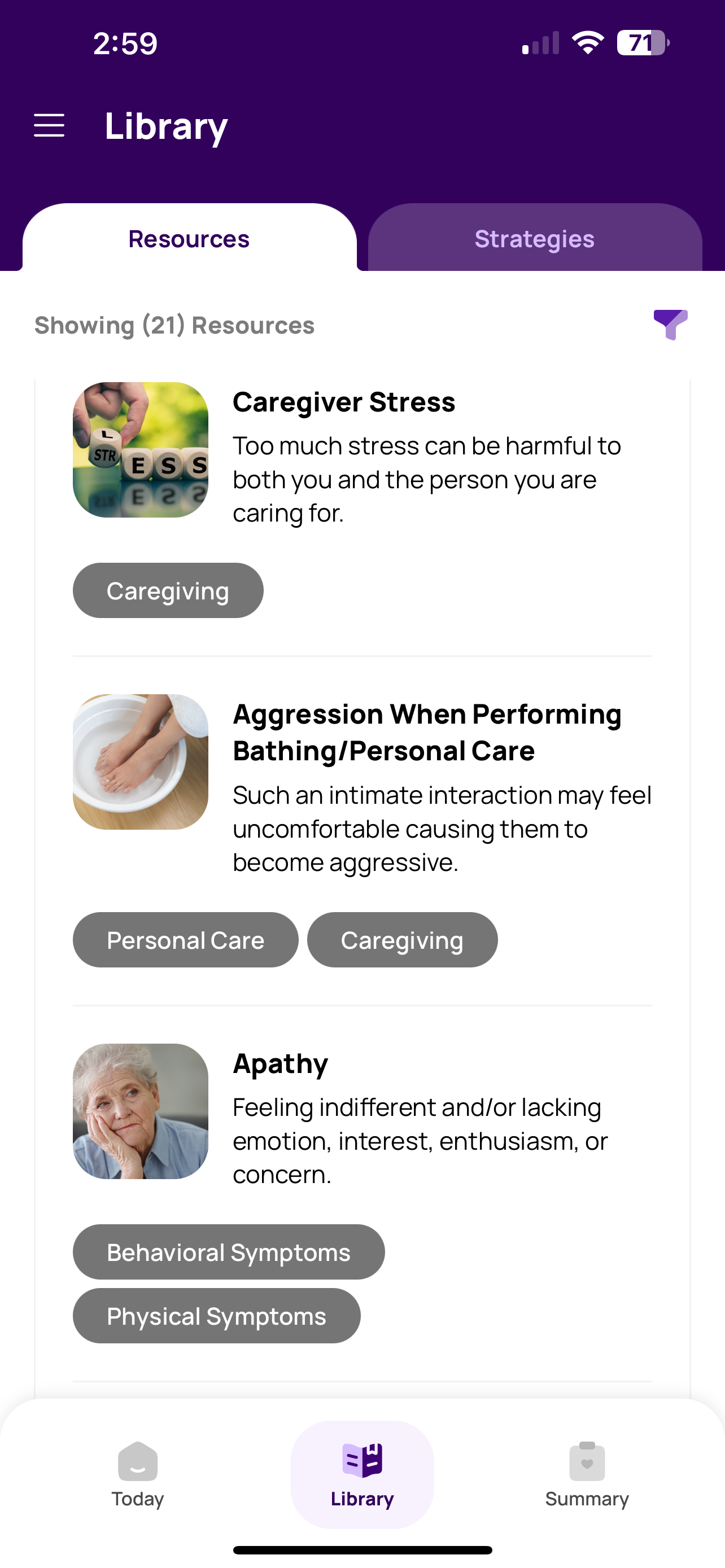 Aliviado - Caregiving