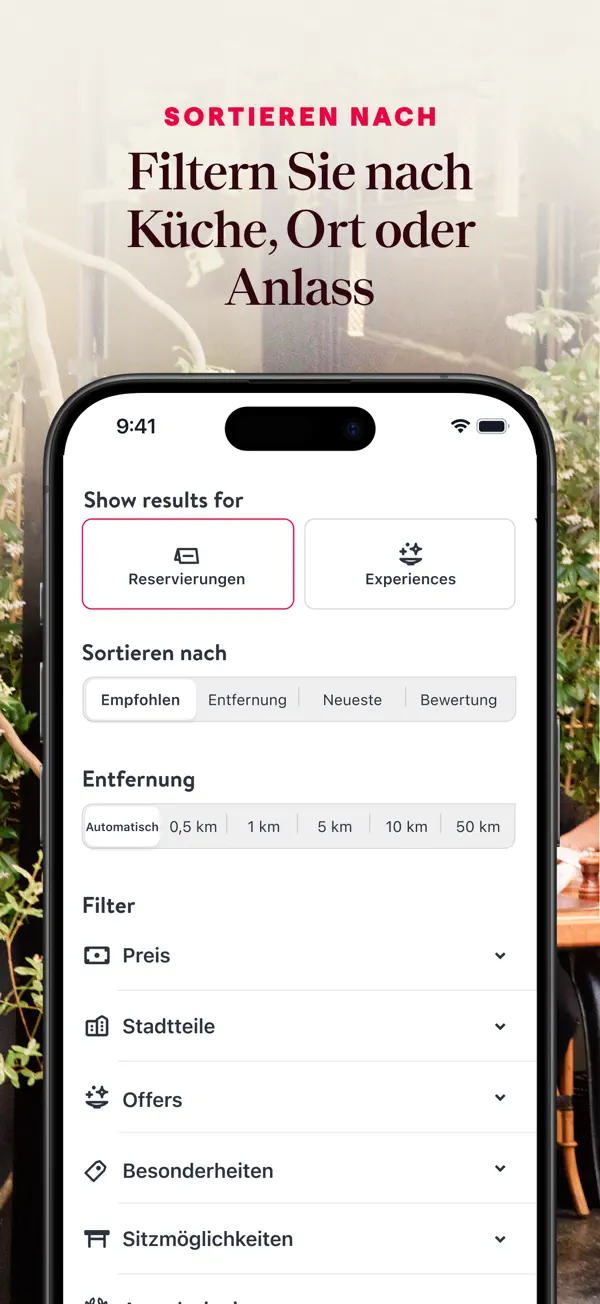 OpenTable iPhone App Screenshot 3 – Essen und Trinken
