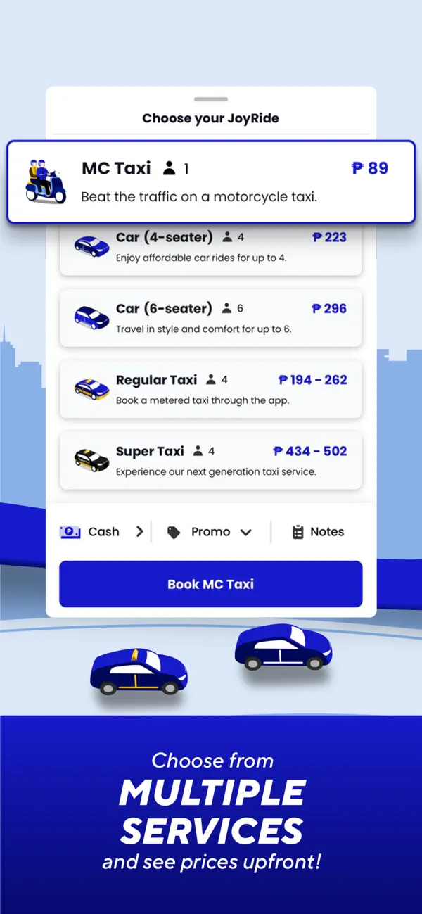 Screenshot #2 pour JoyRide: Book Moto Taxi & Car