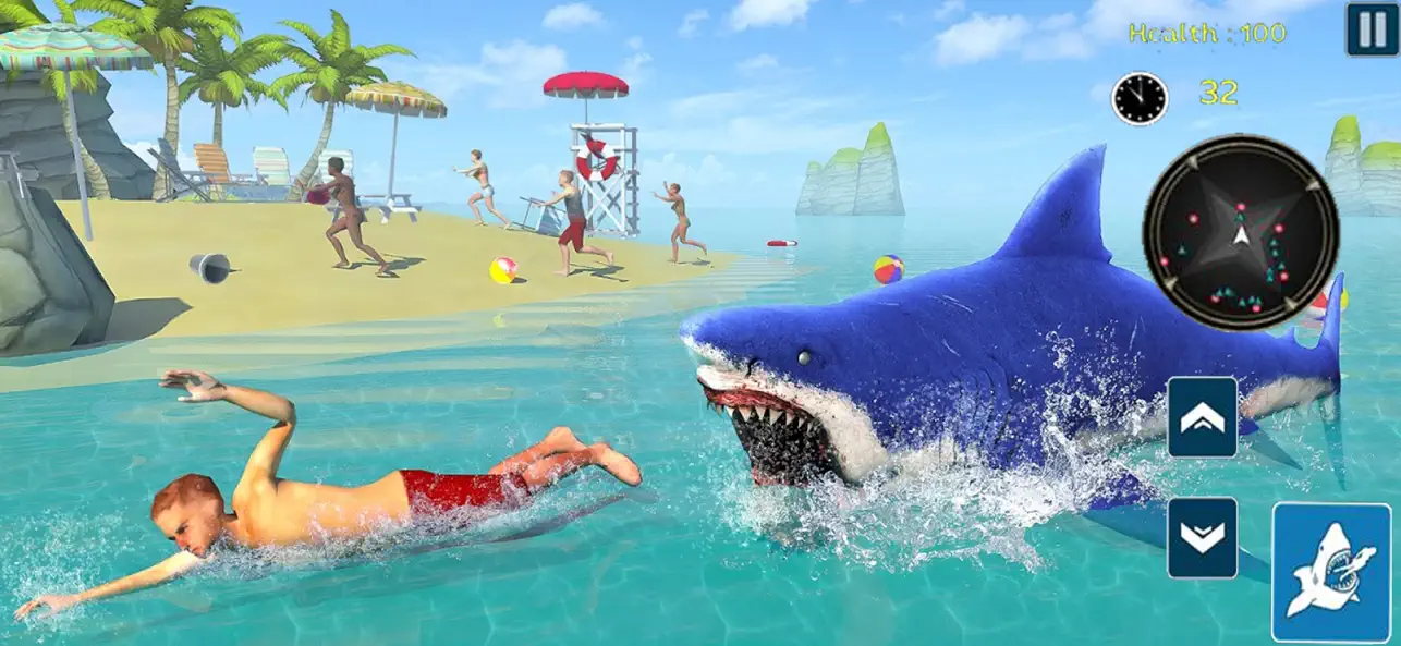 Screenshot #2 pour Jeu de simulateur de requin