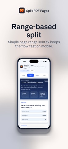 Split PDF Pages iPhone screenshot
