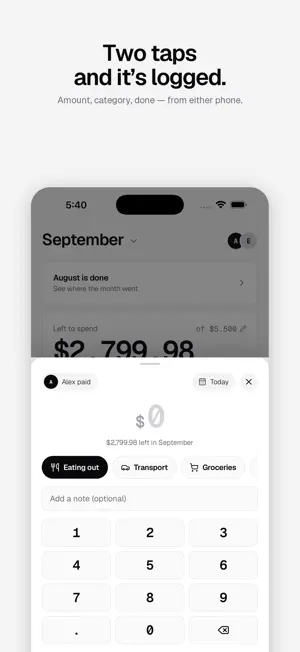 Two Cents: Couples Budget App screenshot 2