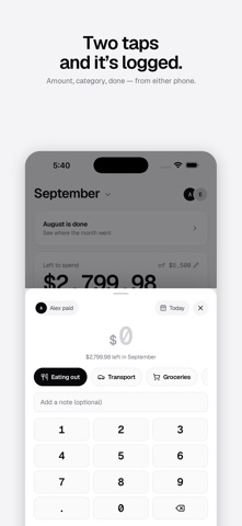 Two Cents: Couples Budget App Screenshot 2 of 6