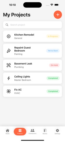 MyHome: Home Projects Tracker screenshot