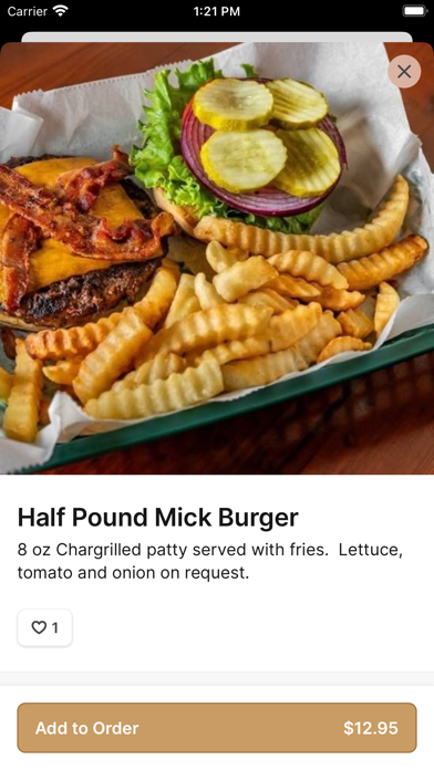 Uncle Mick's Bar & Grill iPhone screenshot 4 - Food & Drink app