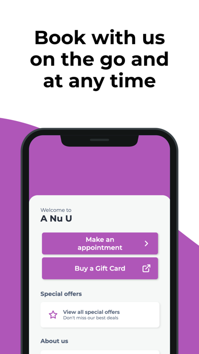 A Nu U Beauty Salon app screenshot