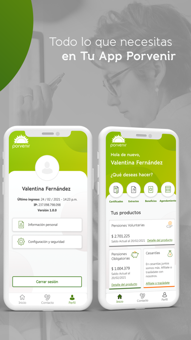APP Porvenir Screenshot