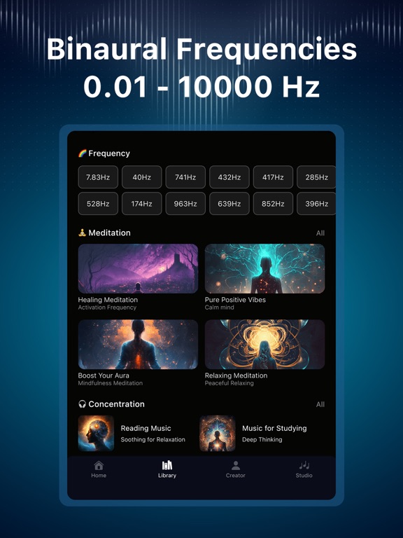 Binaural Beats: Sleep & Focus iPad screenshot 4 - Productivity app