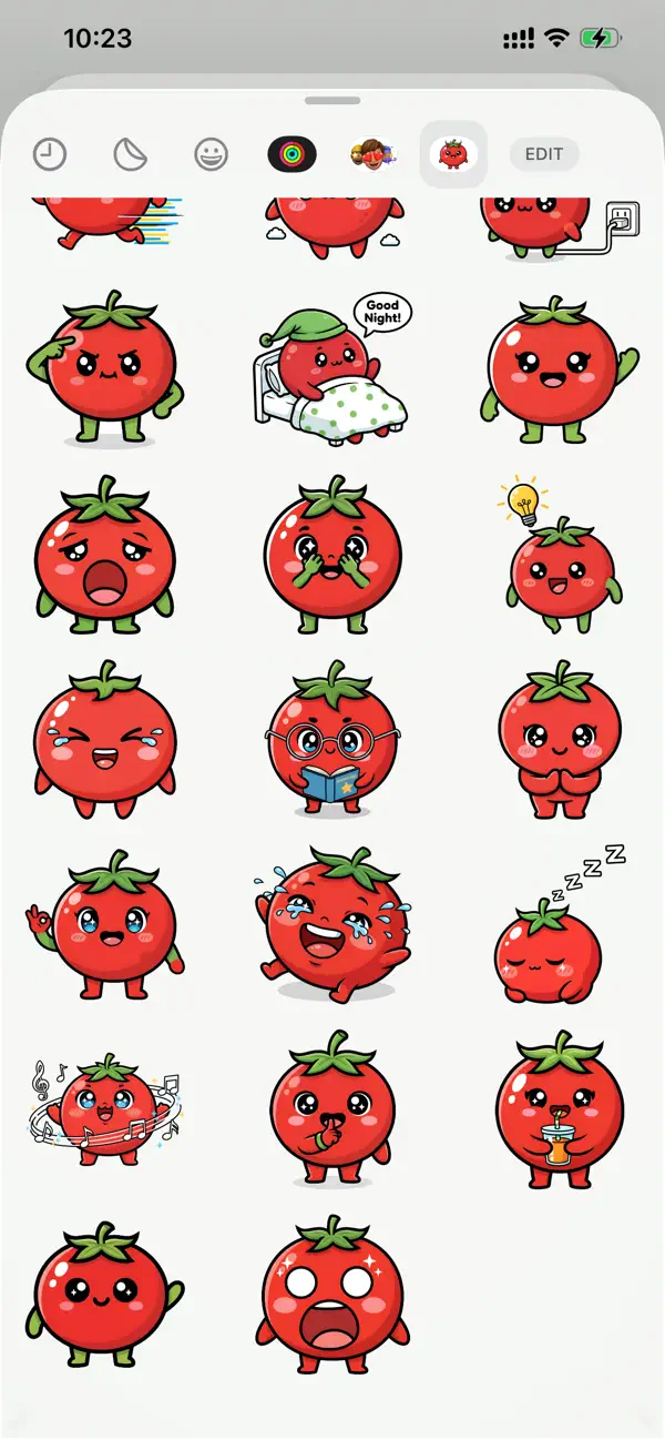 Screenshot #1 pour Cute Tomato Stickers