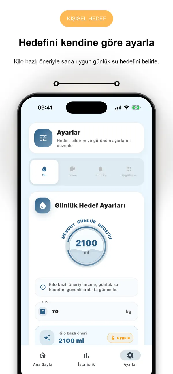 Screenshot #2 pour AquaUp: Günlük Su Takibi