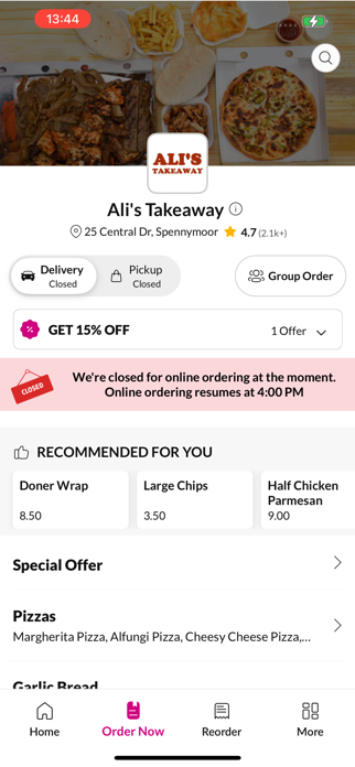Ali's Takeaway. Screenshot 2 of 4