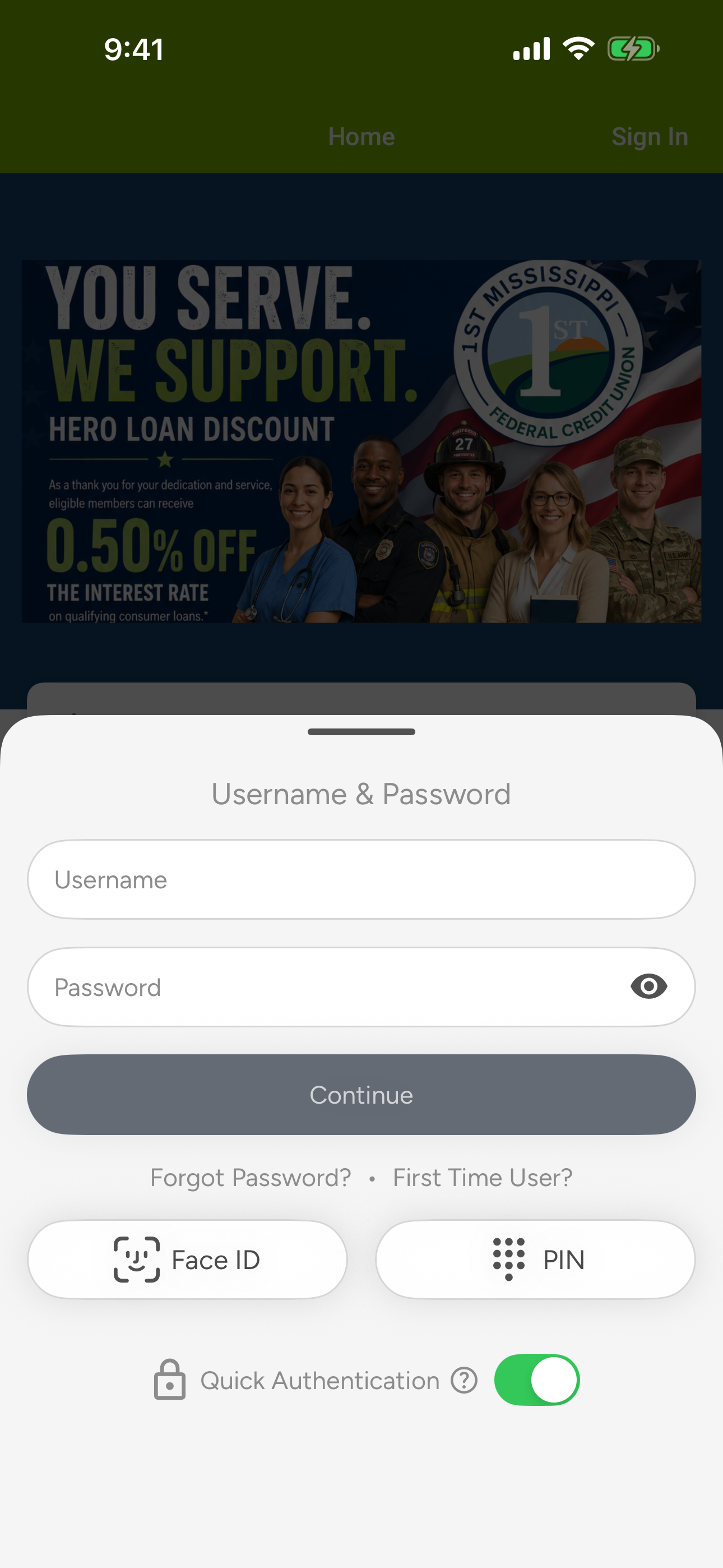 1st Mississippi FCU screenshot 2