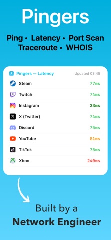 Pingers - Ping & Latency Check Screenshot 1 of 9