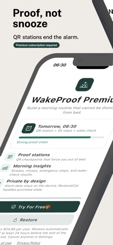 WakeProof Alarm Clock screenshot 1