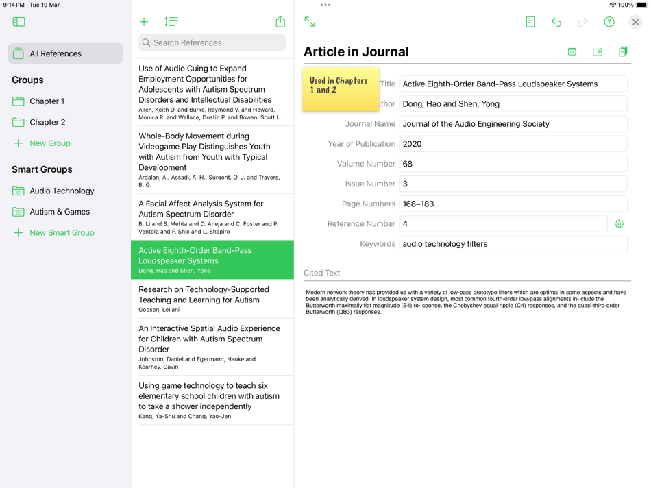 #1. Reference Tracker (macOS) 由: Jim McGowan