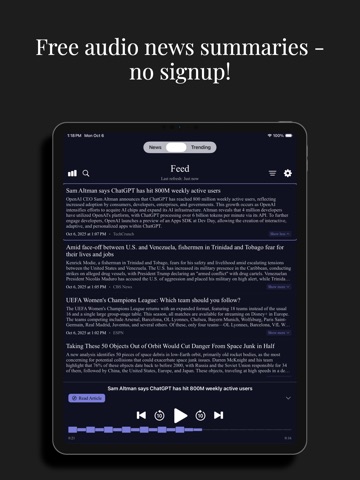 Audiowire - Audio News ipad screenshot 2