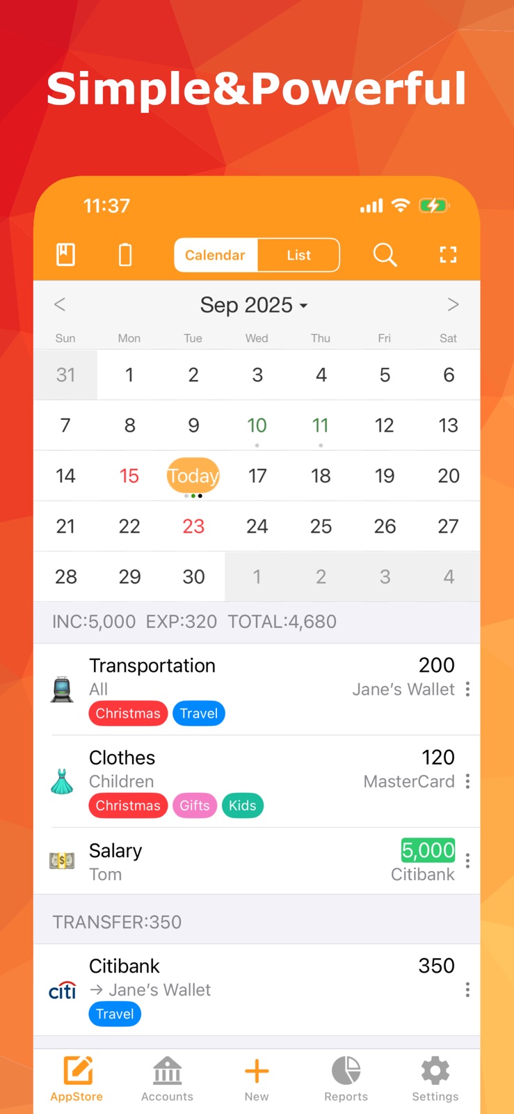 Pennyworth Expense Tracker App iphone screenshot 1
