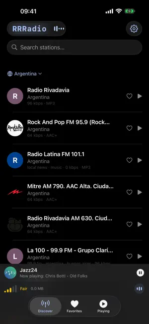 RRRadio: Live Radio Player screenshot 1
