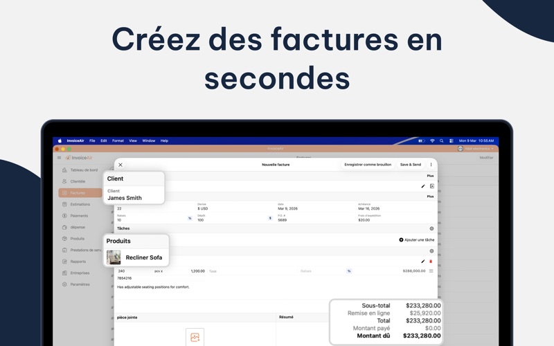 Screenshot #3 pour facture et devis - InvoiceAir