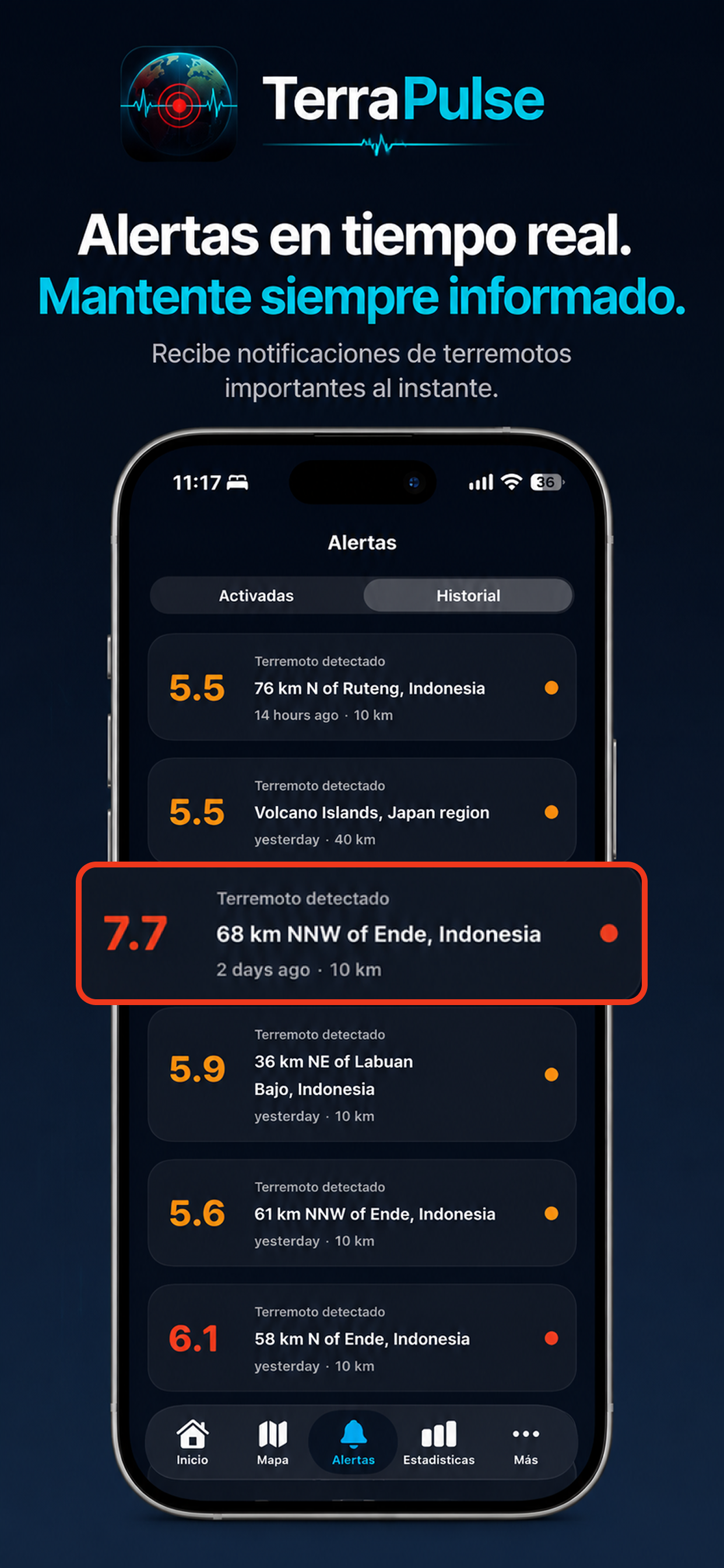 TerraPulse: Terremoto Mundial screenshot 3