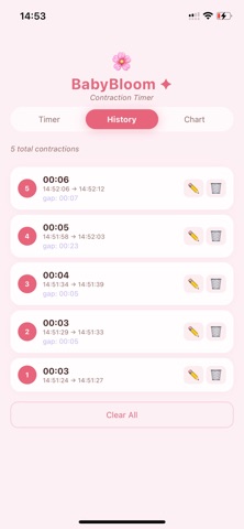 BabyBloom: Contraction Timer Screenshot 4 of 4