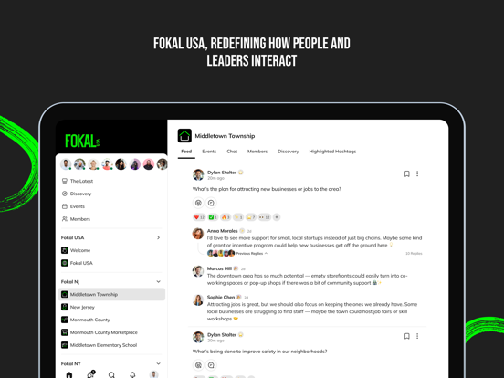 Fokal USA iPad screenshot 1 - Social Networking app