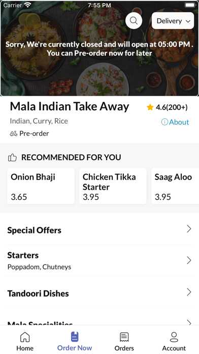 Mala Indian Take Away Screenshot