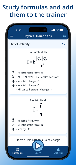 Physics. Trainer App Screenshot 2 of 4